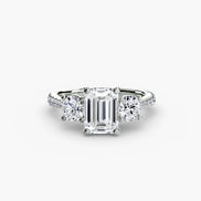Three-Stone with Pavé Band