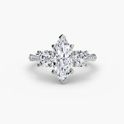 Three-Stone with Pavé Band