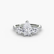 Three-Stone with Pavé Band