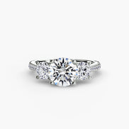 Three-Stone with Pavé Band