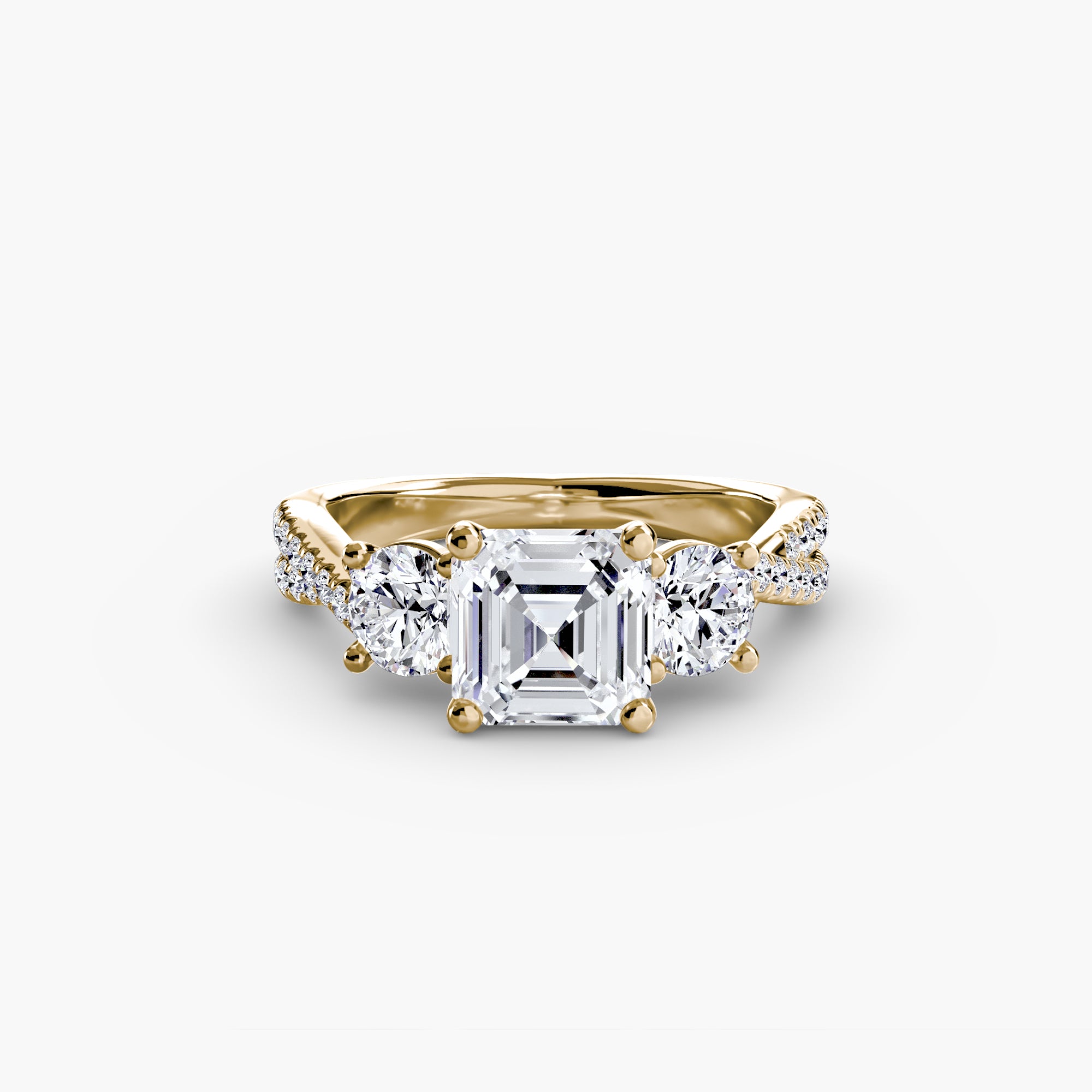 Three-Stone with Pavé Band 2