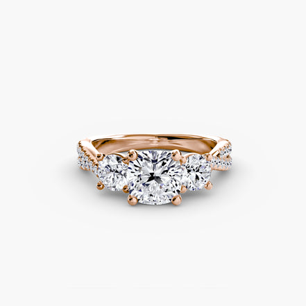 Three-Stone with Pavé Band 2