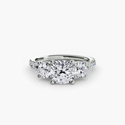 Three-Stone with Pavé Band 3