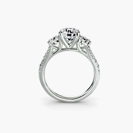 Three-Stone with Pavé Band 3