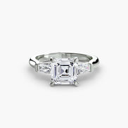 Three-Stone Ring (Baguette Side Stones)