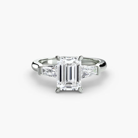 Three-Stone Ring (Baguette Side Stones)
