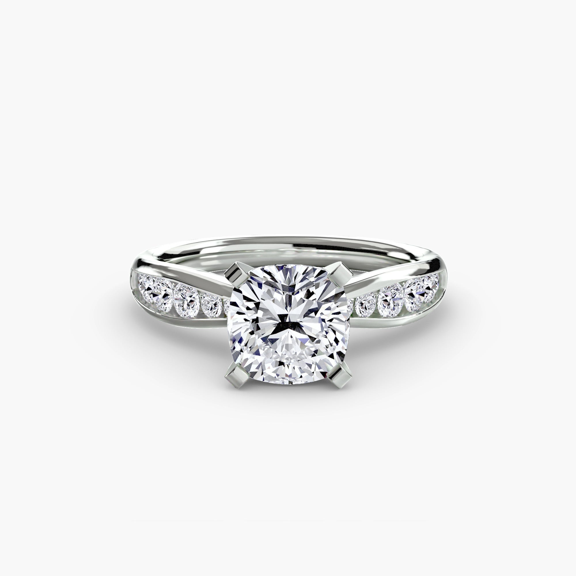 The Pavé Solitaire, Wide Band