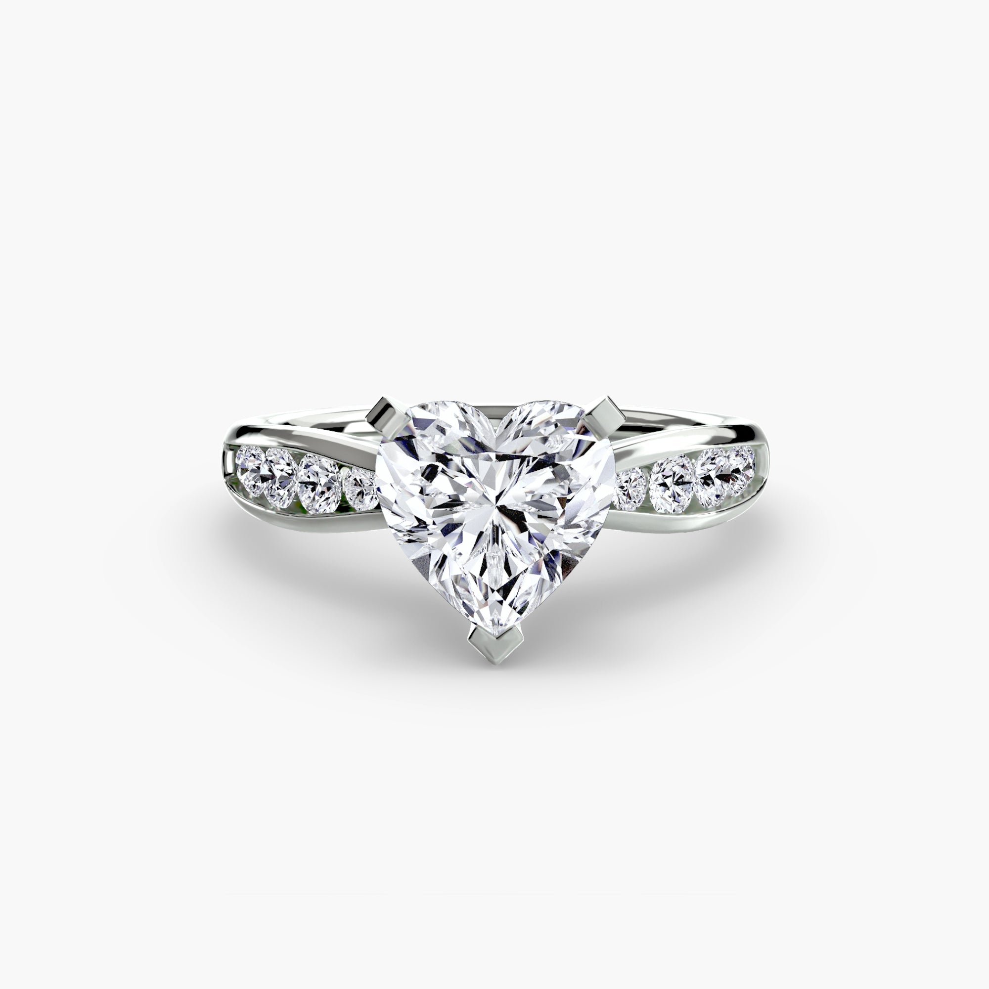 The Pavé Solitaire, Wide Band