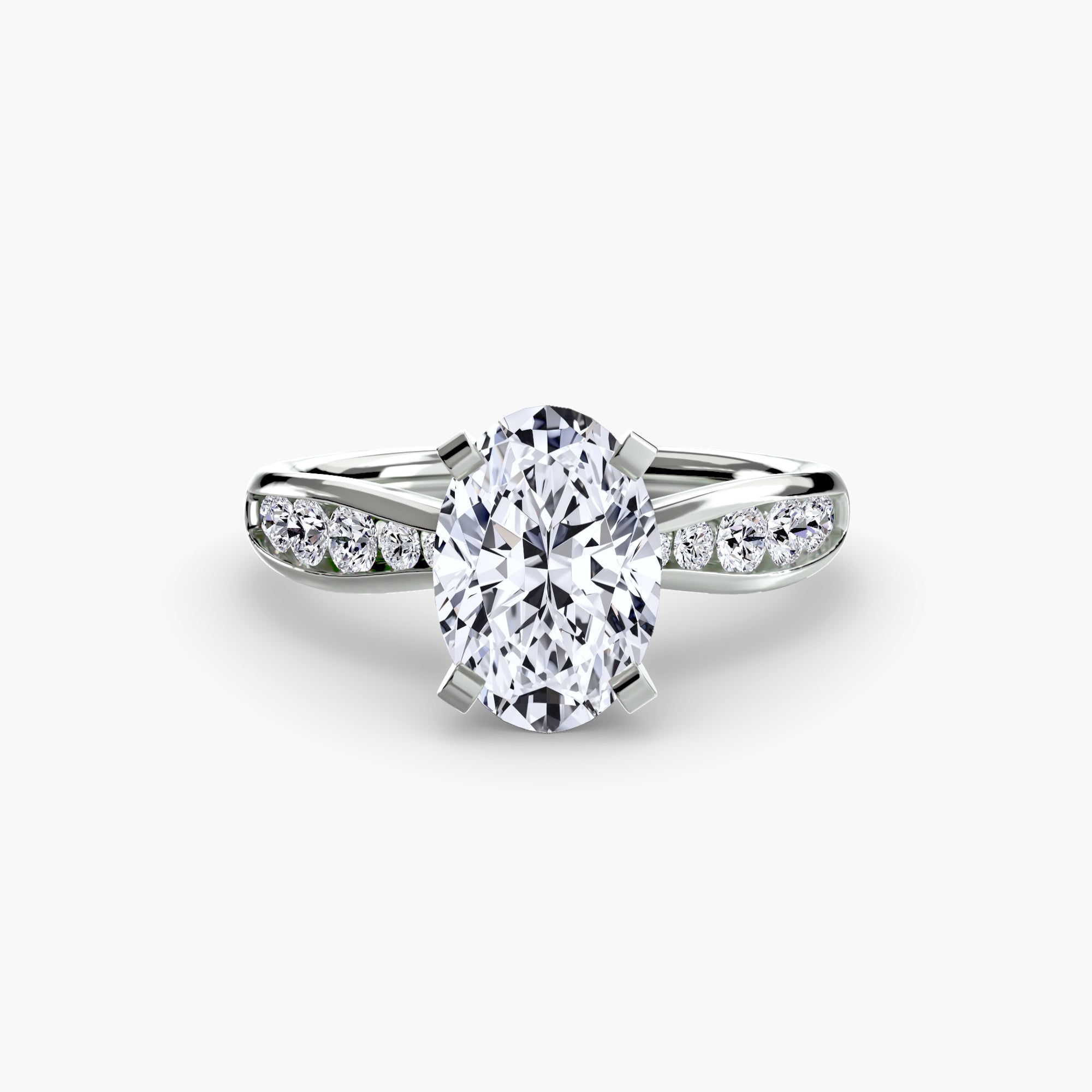The Pavé Solitaire, Wide Band