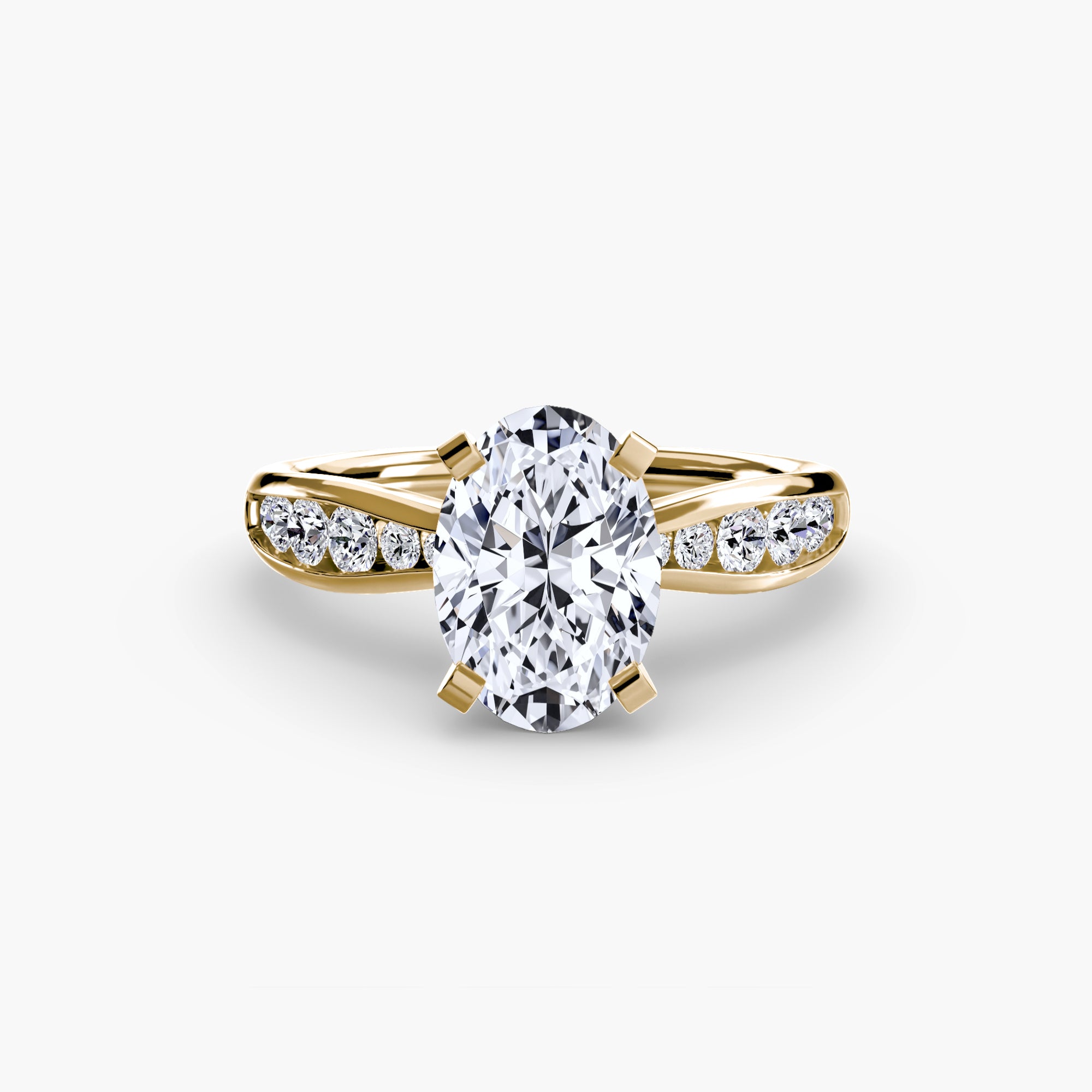 The Pavé Solitaire, Wide Band