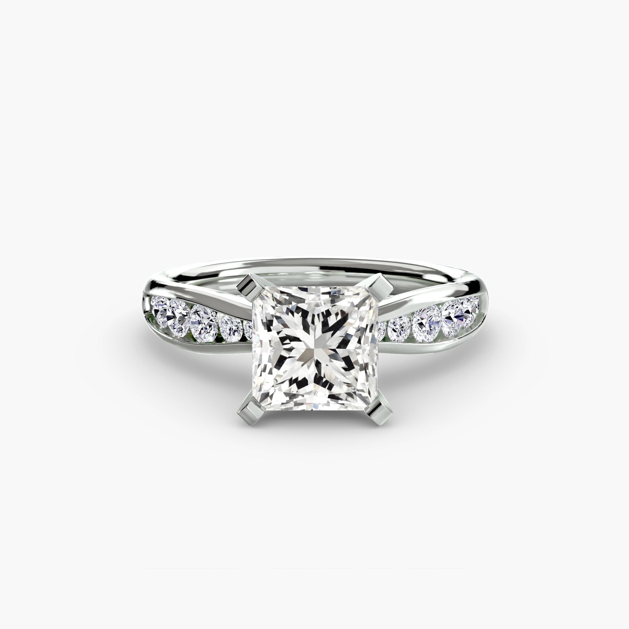 The Pavé Solitaire, Wide Band