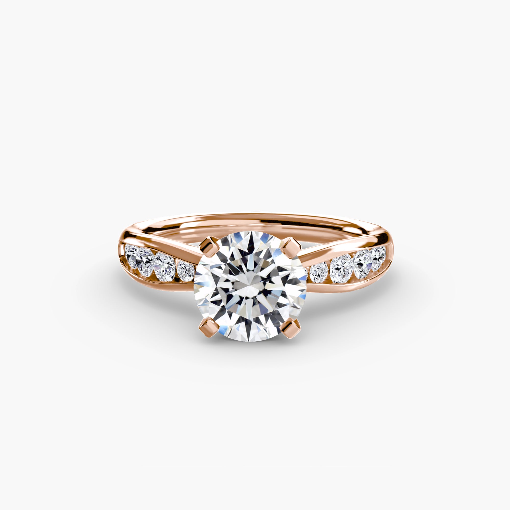 The Pavé Solitaire, Wide Band