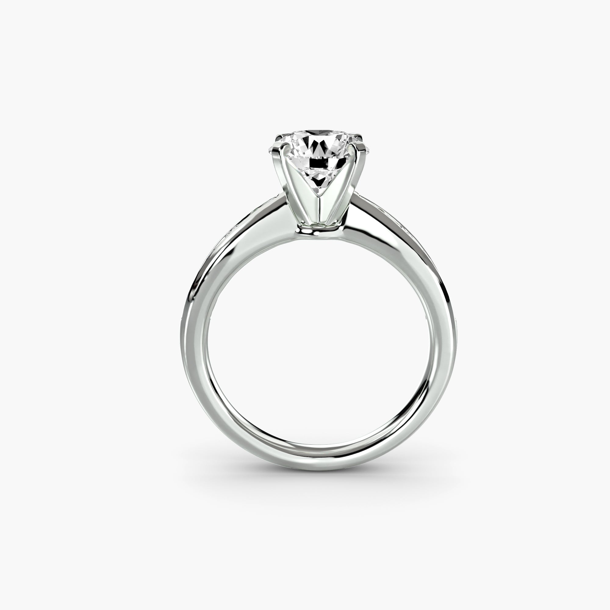 The Pavé Solitaire, Wide Band