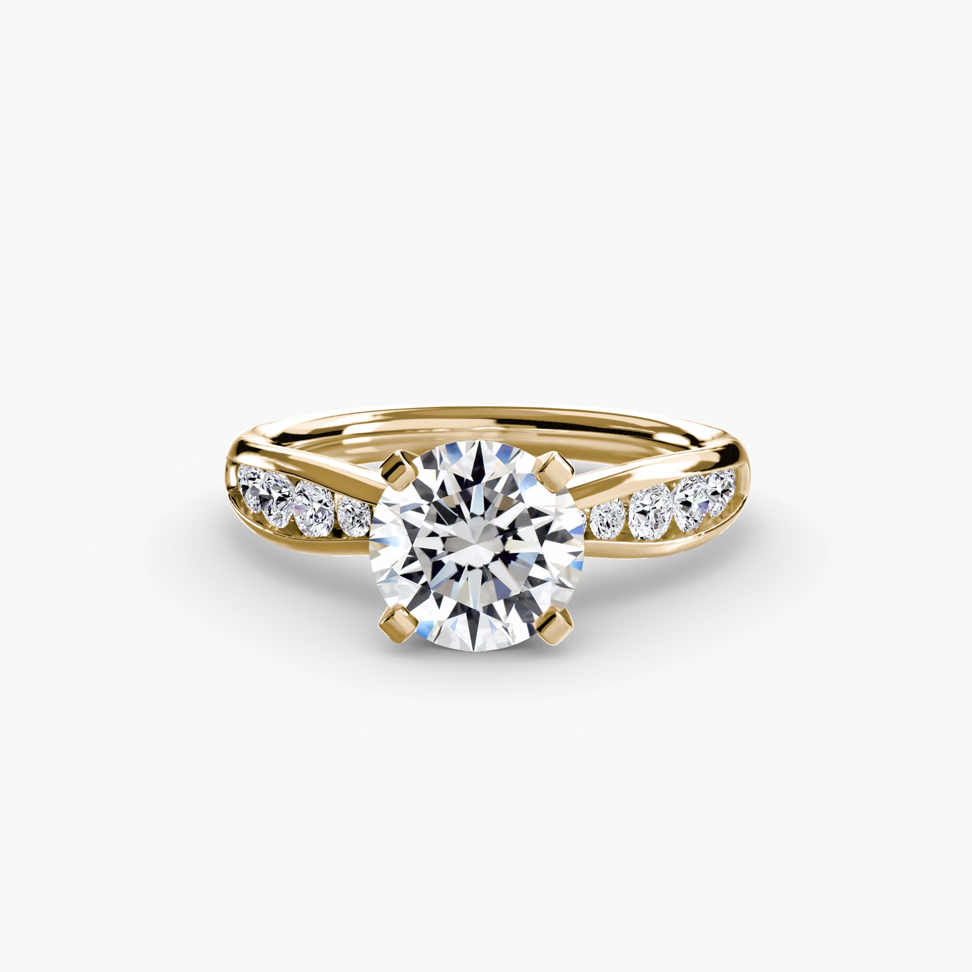 The Pavé Solitaire, Wide Band