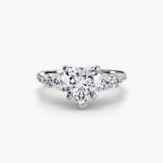 Five Stone Ring with Pavé Band