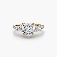 Five Stone Ring with Pavé Band