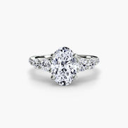 Five Stone Ring with Pavé Band