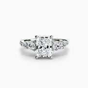 Five Stone Ring with Pavé Band