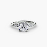 Solitaire with Shoulder Accents