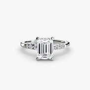 Solitaire with Shoulder Accents