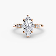 Solitaire with Shoulder Accents
