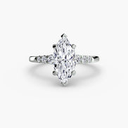 Solitaire with Shoulder Accents
