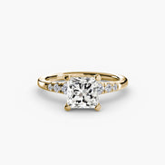 Solitaire with Shoulder Accents