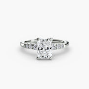 Solitaire with Shoulder Accents