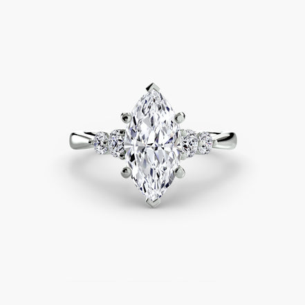 Solitaire with Shoulder Accents 2