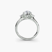 Solitaire with Cluster Shoulders