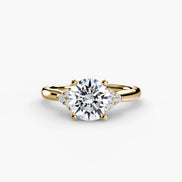 Solitaire with Cluster Shoulders
