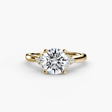 Solitaire with Cluster Shoulders