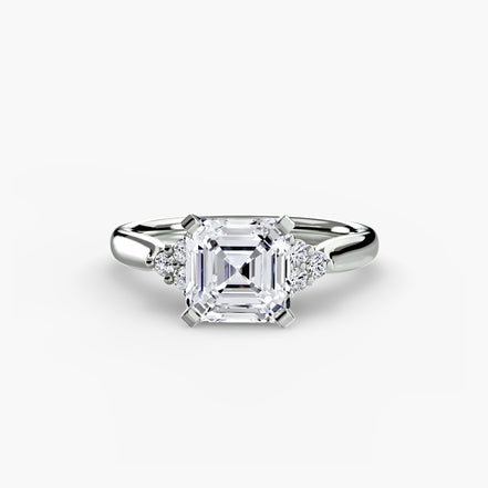 Solitaire with Cluster Shoulders 2