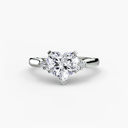 Solitaire with Cluster Shoulders 2