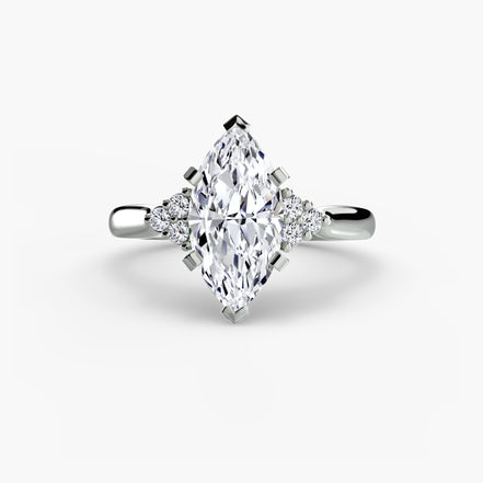 Solitaire with Cluster Shoulders 2