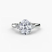 Solitaire with Cluster Shoulders 2