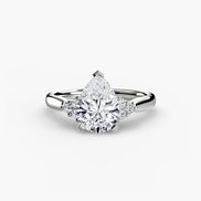 Solitaire with Cluster Shoulders 2