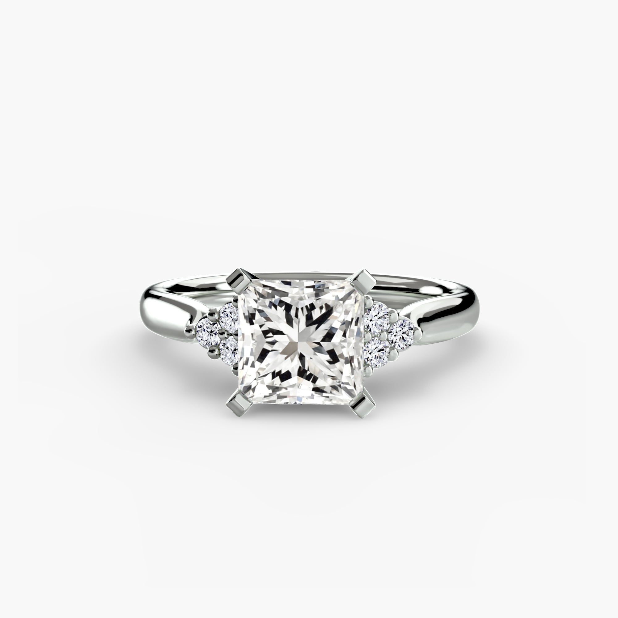 The Cluster Shoulder Solitaire, Wide