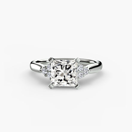 Solitaire with Cluster Shoulders 2