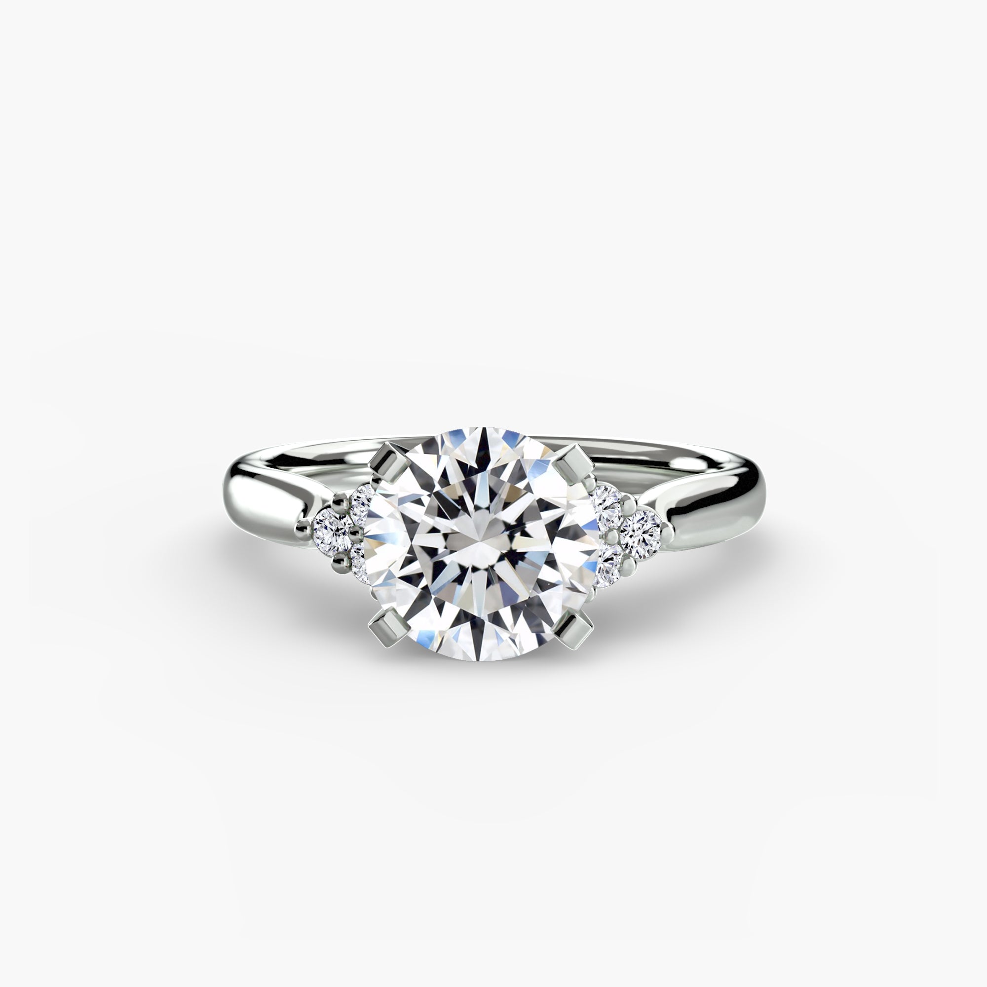 The Cluster Shoulder Solitaire, Wide