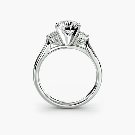 Solitaire with Cluster Shoulders 2
