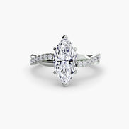 The Emerald Twist Pavé Ring