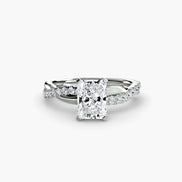 The Emerald Twist Pavé Ring