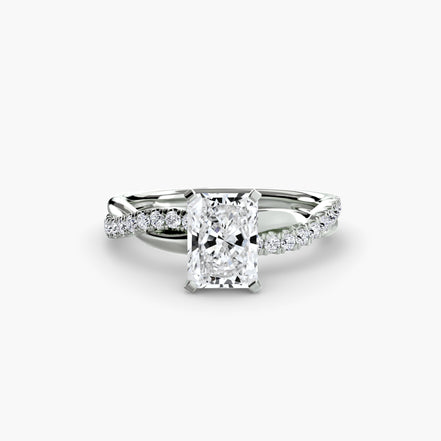 The Emerald Twist Pavé Ring